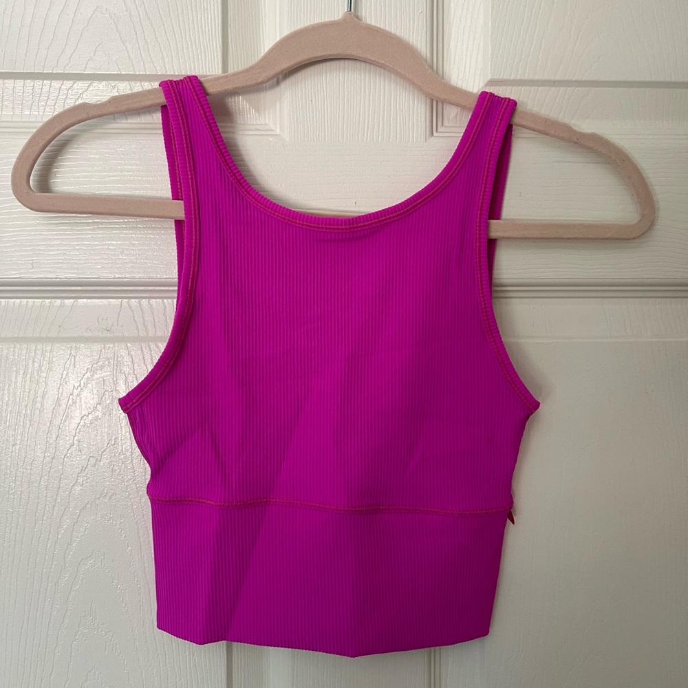 Lululemon Power Pivot Tank Top Rib in Pow Pink